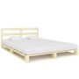 vidaXL Палетна рамка за легло, бор масив, 200х200 см（SKU:285247, снимка 1 - Спални и легла - 45484782