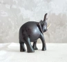 Ръчно резбована африканска фигурка на слон. Масивно дърво и кост. , снимка 4