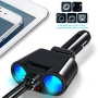 Разклонител за автомобилен контакт + двойно USB QC3.0 бързо зарядно, снимка 12