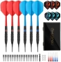 Нови 6 броя меки дартс стрели 16г за електронна мишена с кутия резервни върхове и аксесоари, снимка 1