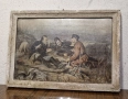 Репродукция „Ловци на почивка рамкирана, 1975 г, снимка 2