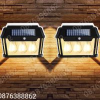 Соларна лампа за фасада, топла светлина, сензор за движение, 38W, снимка 8 - Лампи за стена - 45371712