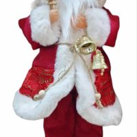 Декоративен Дядо Коледа със светеща факла и камбанки, снимка 1 - Декорация за дома - 45493112