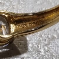 Vintage сребърен пръстен с позлата 3,62 грама , снимка 3 - Пръстени - 45306470