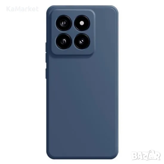 Силиконов кейс iPaky матиран, За Xiaomi 14T, Тъмносин, снимка 1