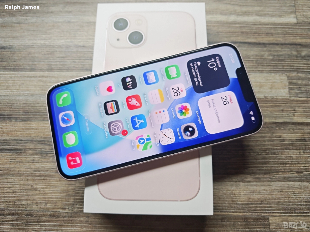 Отличен iPhone 13 5G 128 GB Pink Гаранция, снимка 1