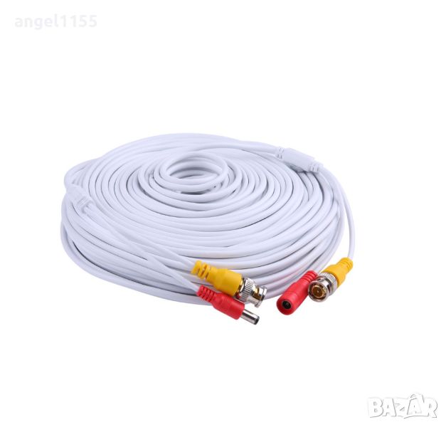 50 метрa кабел с фабрични BNC конектори - за връзка между камера и Dvr за видеонаблюдение, снимка 1