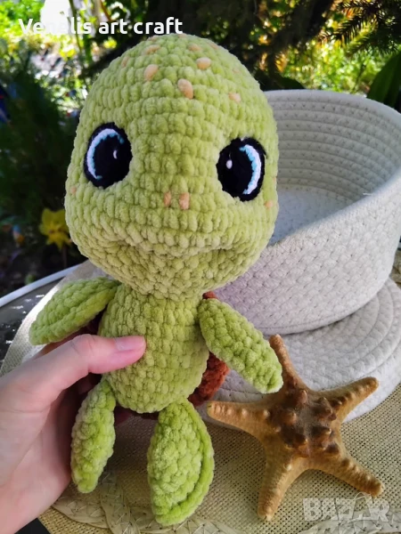 Плетена играчка Костенурка / плетени играчки, снимка 1