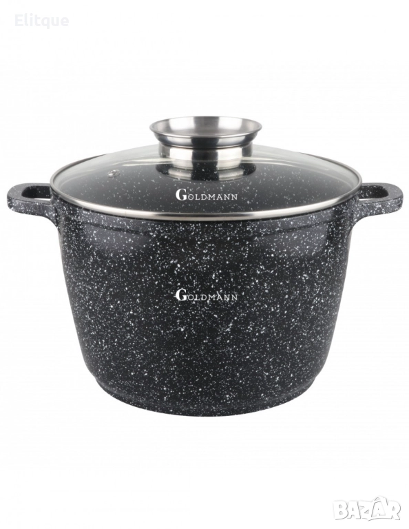 Тенджера Goldmann, 6.2л./10л., дълбока, лят алуминий, керам. покр., индукция, снимка 1