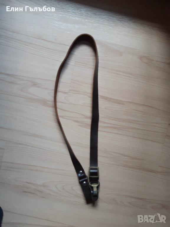 Ремък (портурей) за военен колан, ест.кожа неизползван, снимка 1