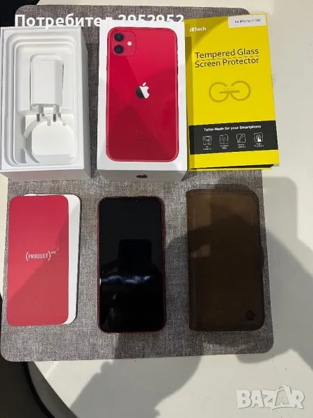 Iphone 11 128GB red червен, снимка 1