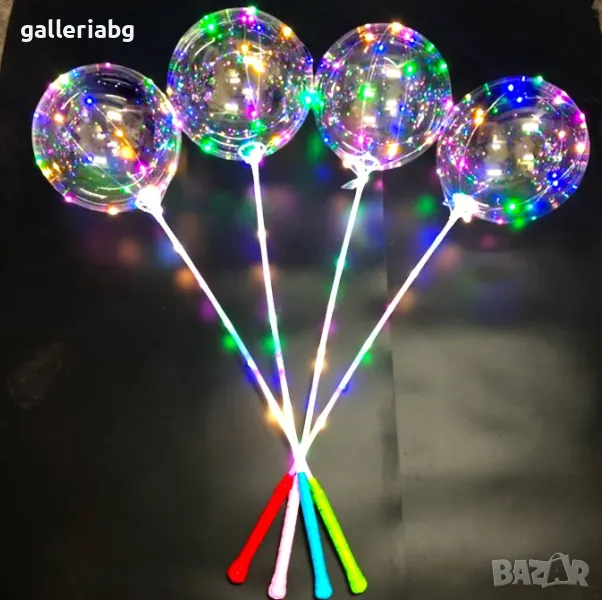 Светещи балони, 3 режима на осветление, 50 броя в стек, снимка 1