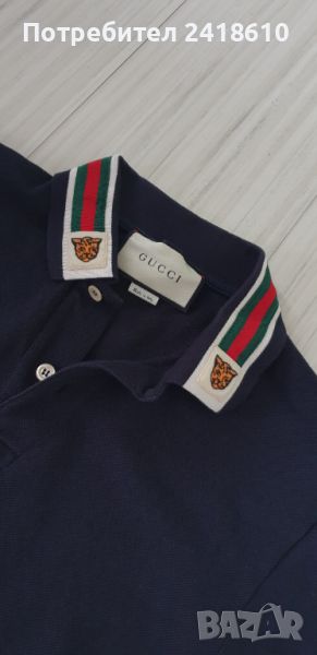 GUCCI Pique Cotton Made in Italy Mens Size S ОРИГИНАЛ! Мъжка Тениска!, снимка 1