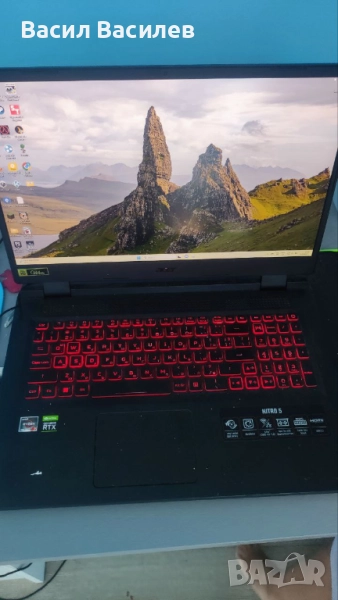 Acer Nitro 5 AN517-43 AMD Ryzen 7 7735HS 3.2/4.75GHz 17.3" RXT 3050ti, снимка 1