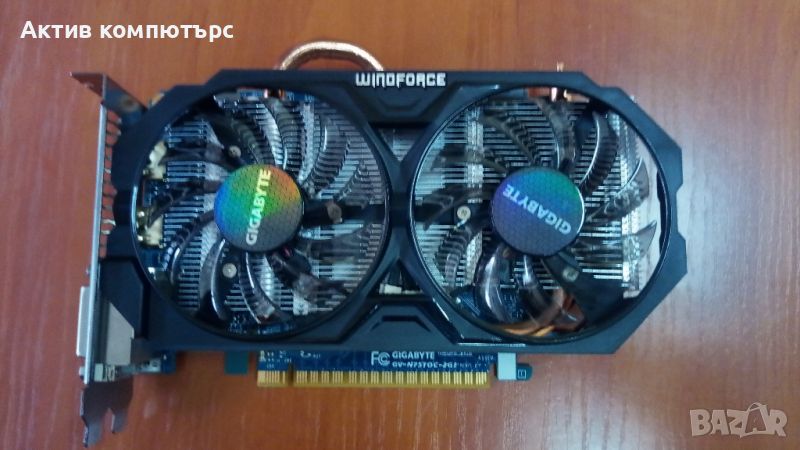 Видеокарта Gigabyte GeForce GTX 750 Ti OC 2048MB GDDR5 128-bit DVI-I DVI-D 2xHDMI, снимка 1