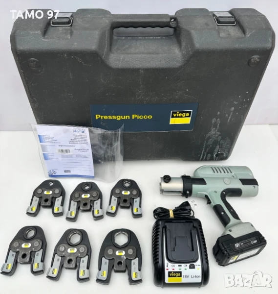Viega Pressgun Picco 2-FL - Акумулаторна радиална преса за фитинги 12-15-18-22-28-35, снимка 1