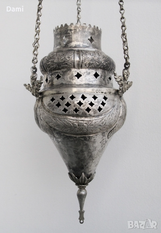 Старинно кандило сребро 19 век, снимка 1