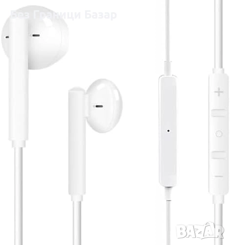 Нови кабелни Стерео слушалки с микрофон и управление на звука iPhone Айфон, снимка 1