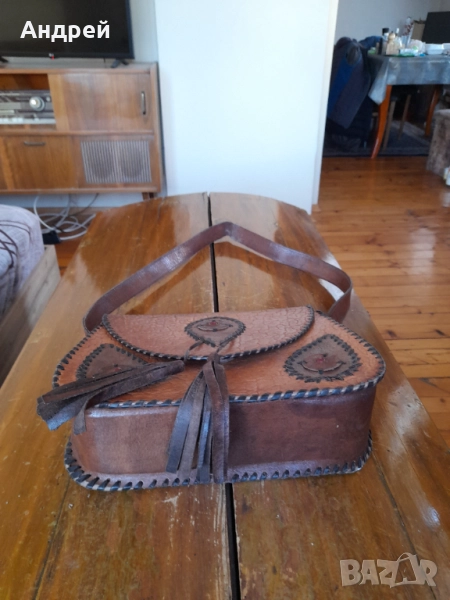 Стара дамска кожена чанта #28, снимка 1