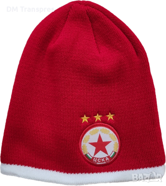 ЦСКА София Спортна шапка Зимна, Футбoлна на Цска червен цвят Бродерия, снимка 1