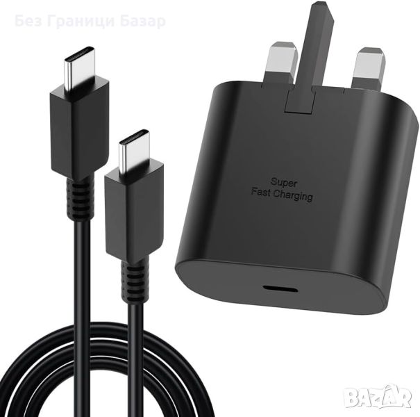 Нова Мощно 45W PD USB Type C зарядно за Samsung Стенен адаптер Самсунг, снимка 1