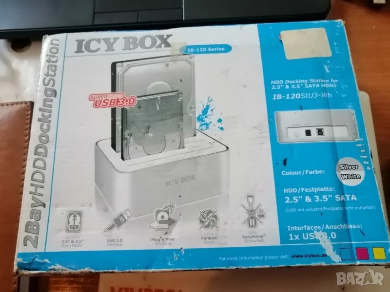 Докинг станция ICY BOX за два харддиска, USB 3.0, снимка 1