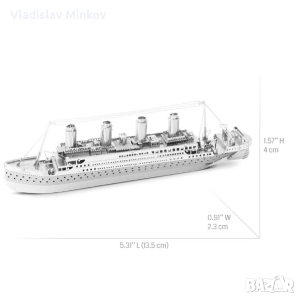 Титаник 3D модел метален пъзел Направи си сам, снимка 1