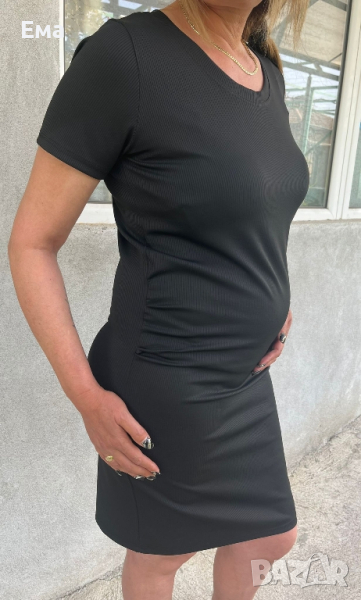     Рипсена рокля за бременни , снимка 1