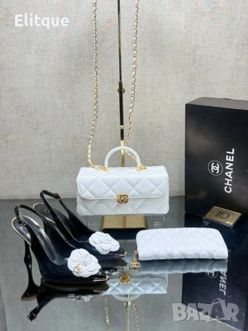 обувки на ток chanel , снимка 3 - Дамски обувки на ток - 53371107