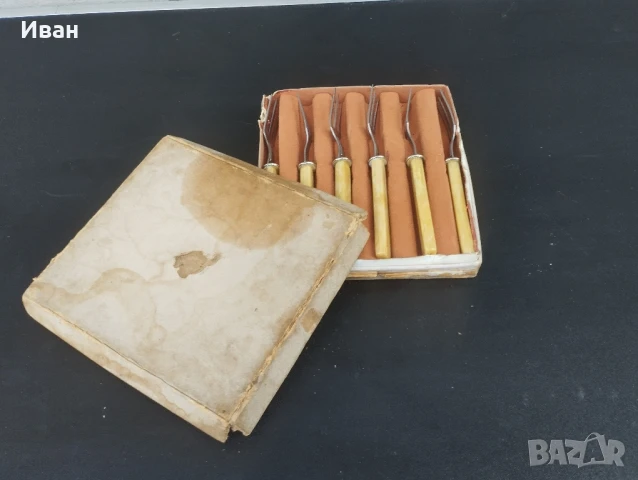 Руски комплект вилици за десерт, снимка 6 - Антикварни и старинни предмети - 51059115