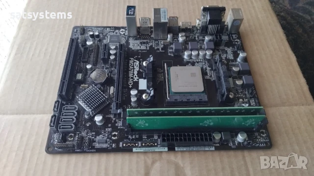 Дънна платка ASRock FM2A78M-HD+ R2.0 Socket FM2/FM2+ CPU+FAN+RAM, снимка 9 - Дънни платки - 51393697