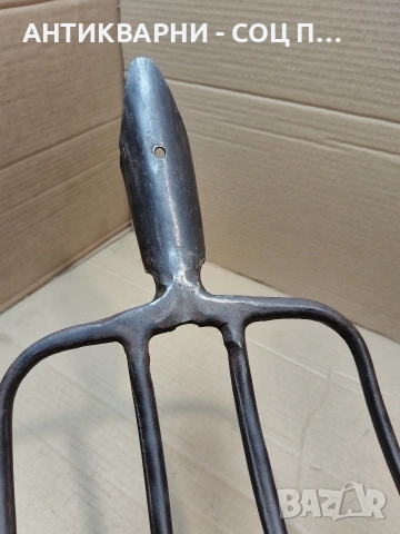 Соц Стара Ръчно Кована Масивна Вила За Сено 1кг. НОМЕР 1438., снимка 7 - Антикварни и старинни предмети - 53939833