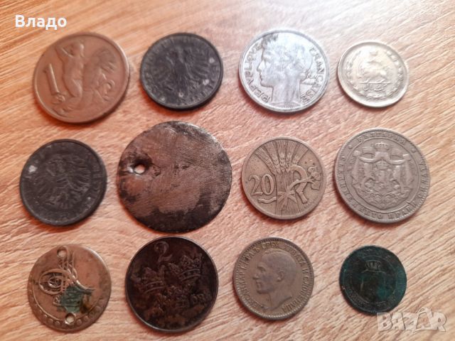 Лот стари български и чужди монети , снимка 4 - Нумизматика и бонистика - 45707089