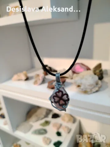 Висулка с морганит, моя ръчна изработка, много изгодно , снимка 2 - Колиета, медальони, синджири - 49960776