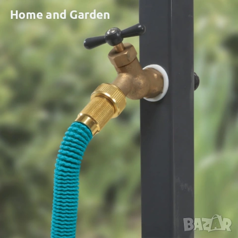 Гъвкав градински маркуч с медни накрайници — 5/15 м, снимка 5 - Напояване - 53910969