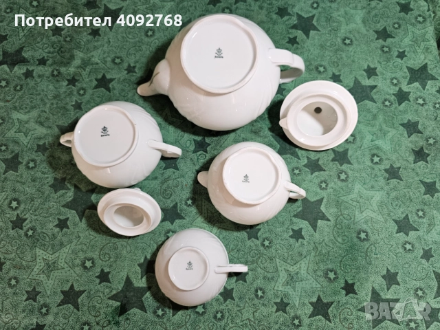 Порцел. сет за сервиране кафе/чай  Бавария, 1930 г Германия, снимка 2 - Сервизи - 51980270