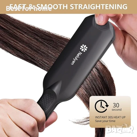 Преса за коса Nelulyen, двойна права керамична преса за коса , снимка 2 - Преси за коса - 50699899