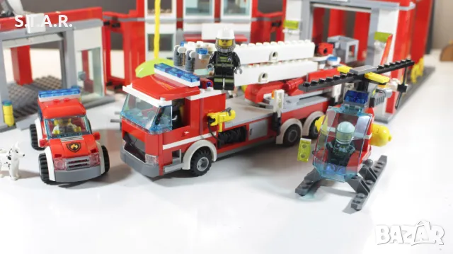 Конструктор Lego City 60110 Fire Station Пожарникарска команда станция, снимка 3 - Конструктори - 48859107