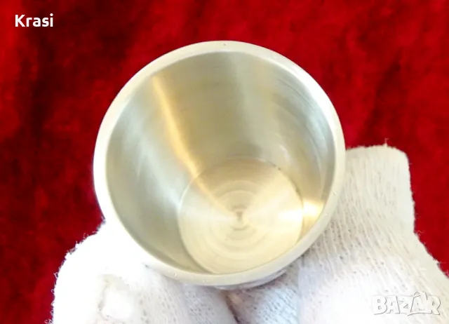 Чаши,шотове от калай с весели пияници, снимка 3 - Антикварни и старинни предмети - 49496014