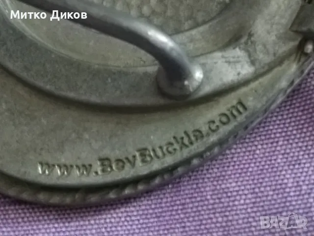 Метална маркова тока американска винтидж BevBuckle The  Beer buckle отлична 112х87х22мм, снимка 9 - Антикварни и старинни предмети - 48347574