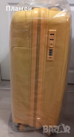 Куфар за ръчен багаж Perfect Line, PP, 20", Жълт, снимка 3 - Куфари - 52680373