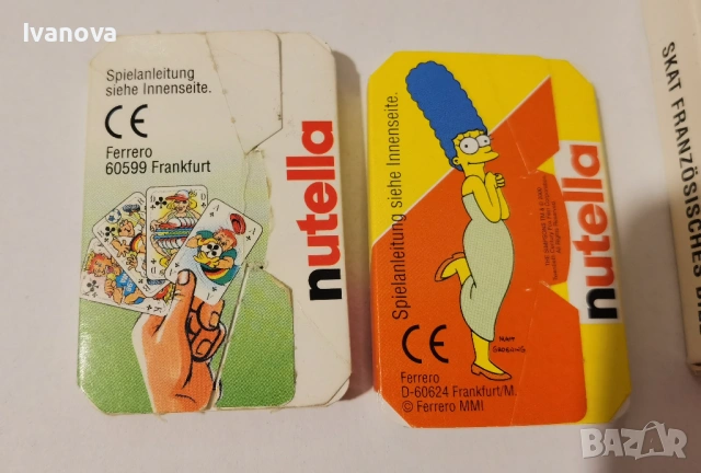 Мини карти за белот Nutella, снимка 3 - Карти за игра - 53560980
