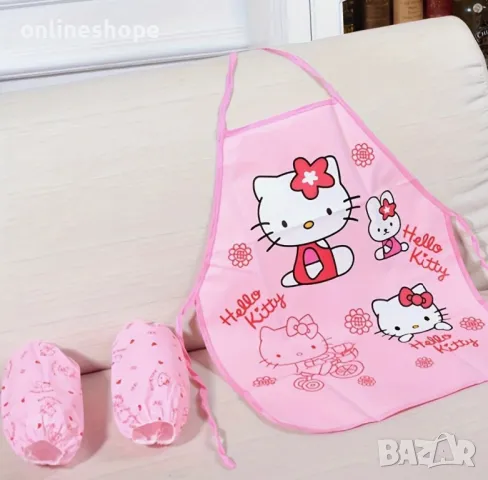 Hello Kitty Престилка с ръкави , сладък дизайн за кухня и рисуване, снимка 2 - Аксесоари за кухня - 49500630