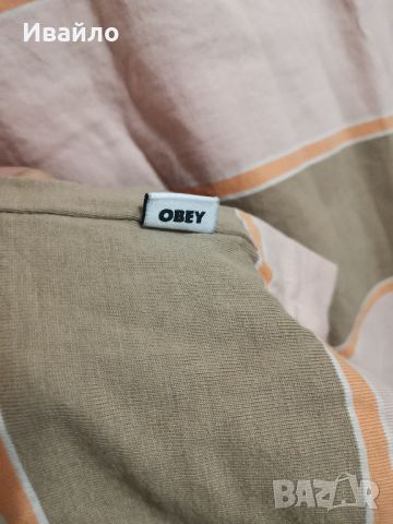 Obey WORMLY STRIPE T-Shirt. 

, снимка 3 - Тениски - 46561365