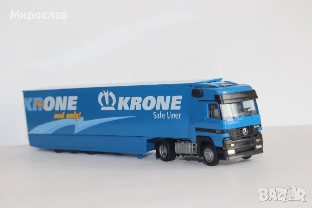 AMW 1:87 H0 MERCEDES BENZ ACTROS КАМИОН TIR МОДЕЛ ВЛЕКАЧ, снимка 3 - Колекции - 49391795