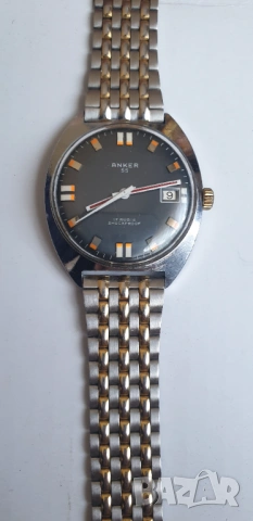Винтидж ANKER 55 Date 17Rubis Антимагнитен Удароустойчив, снимка 4 - Антикварни и старинни предмети - 54123682