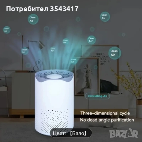 Нов пречиствател за въздух с филтър, снимка 4 - Овлажнители и пречистватели за въздух - 53217491