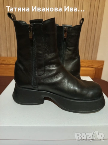 Дамски боти от естествена кожа , снимка 2 - Дамски боти - 53296667