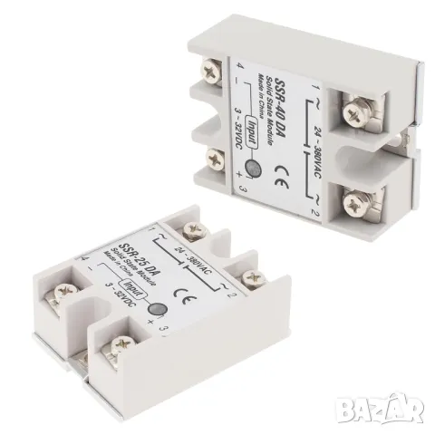 SSR-25 DA 25A DC 3-32V до AC 24-380V еднофазно твърдотелно реле, снимка 3 - Друга електроника - 48260656