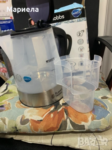 Кана за вода Russell Hobbs Purity 22850-70, 2200W, 1л, филтър Brita, синя светлина, снимка 12 - Кани - 53188343